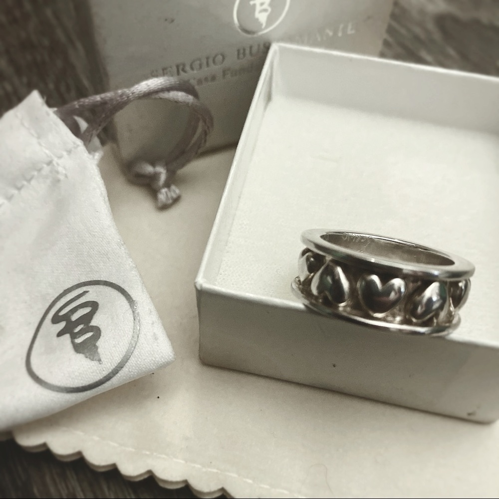 Artist Signed Sergio Bustamante Corazòn Ring